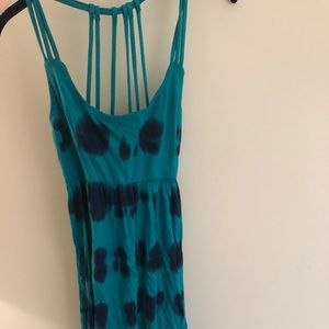 blue tie dye dress
